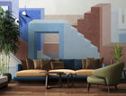 9000011 La Muralla Blue Random Archist Mural by Coordonné