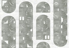9000022 Rostros Olive Random Archist Mural by Coordonné