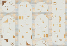 9000025 Rostros Gold Random Archist Mural by Coordonné