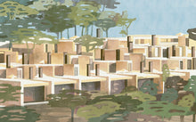 9000030 La Maqueta Sunrise (450 × 280 cm) Random Archist Mural by Coordonné