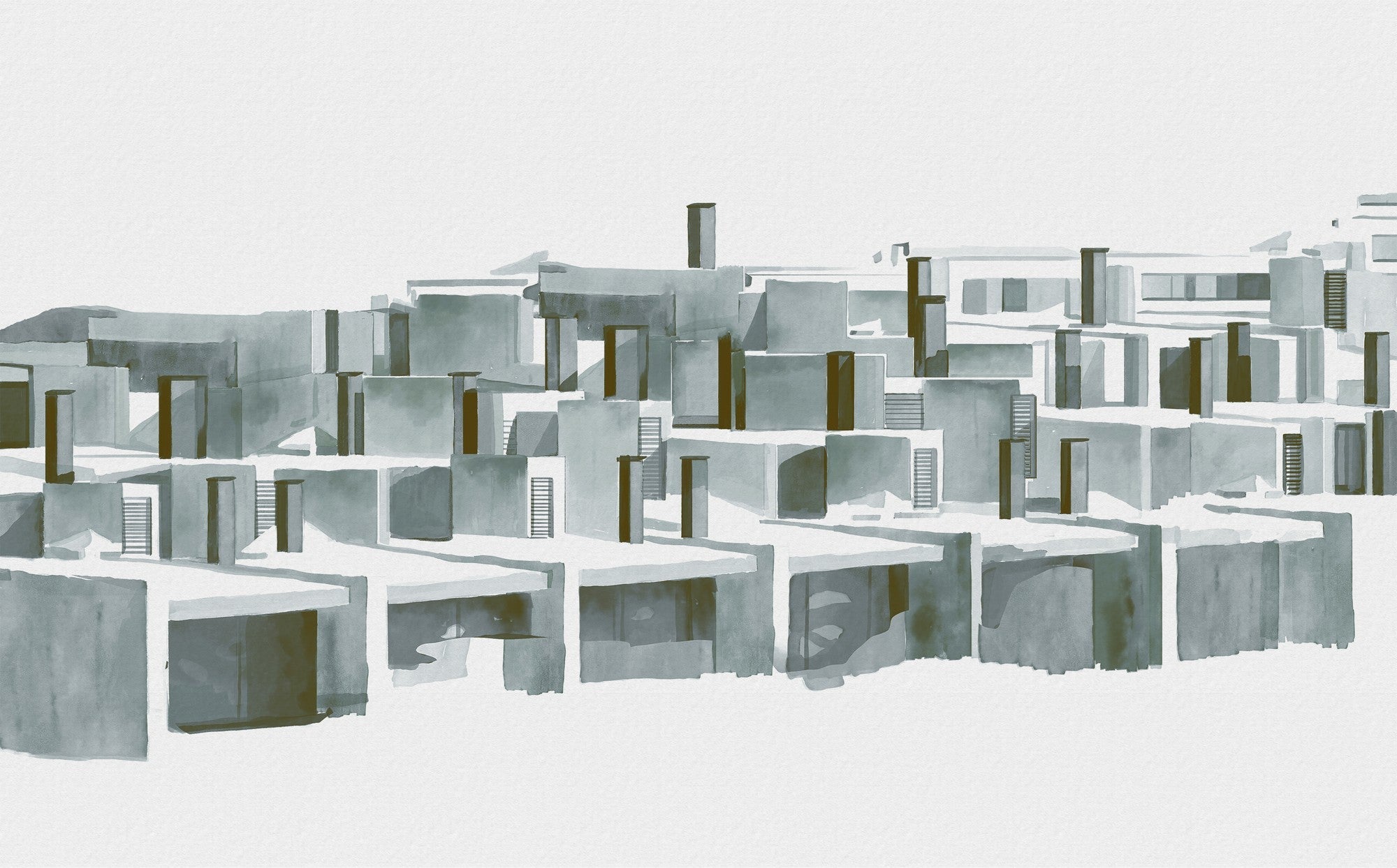 9000033 La Maqueta Off (450 × 280 cm) Random Archist Mural by Coordonné