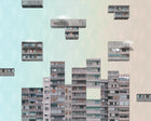 9000043 Tetris Sunset (350 × 280 cm) Random Archist Mural by Coordonné