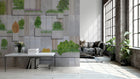 9000060 Vertical Forest Blue Random Archist Mural by Coordonné