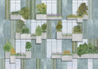9000062 Vertical Forest Grey Random Archist Mural by Coordonné