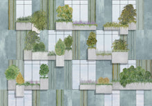 9000062 Vertical Forest Grey Random Archist Mural by Coordonné