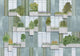 Vertical Forest Grey Random Archist Mural by Coordonné