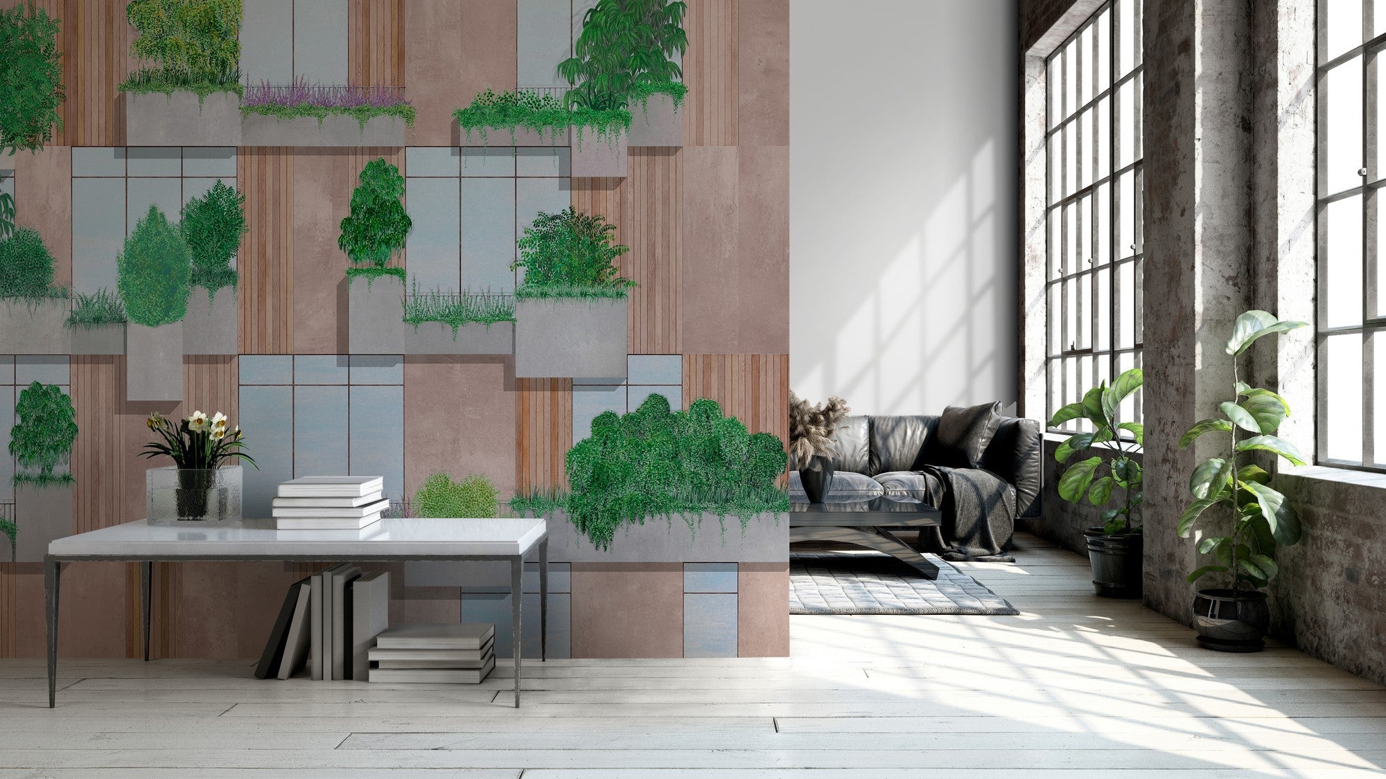 9000063 Vertical Forest Nude Random Archist Mural by Coordonné
