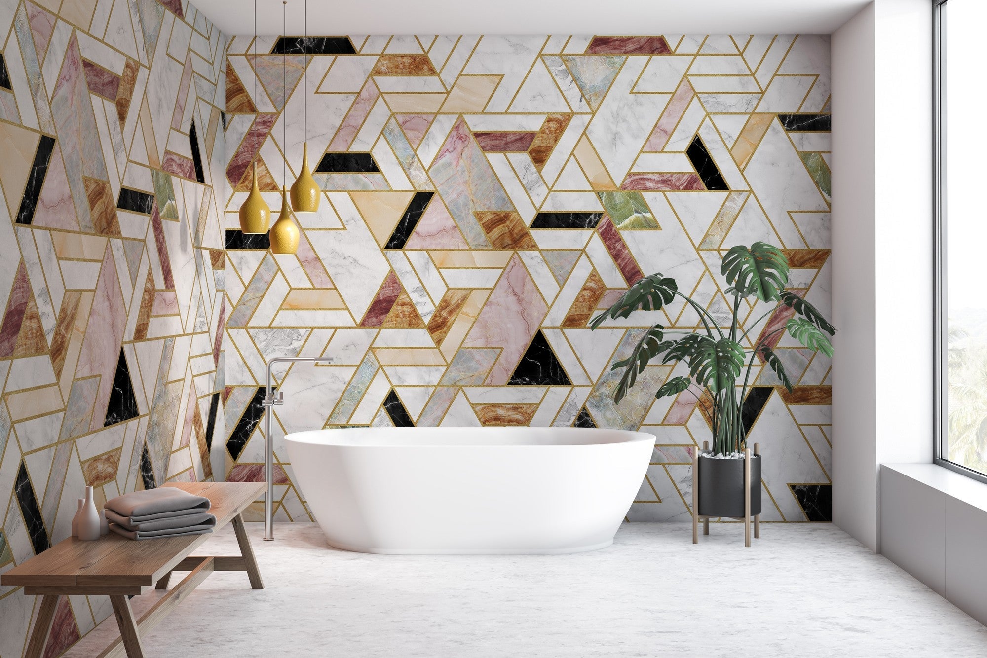 9000090 Malla Coralina (450 × 280 cm) Random Archist Mural by Coordonné
