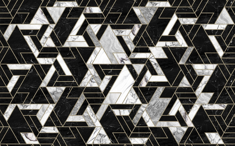 9000091 Malla Marquina (450 × 280 cm) Random Archist Mural by Coordonné