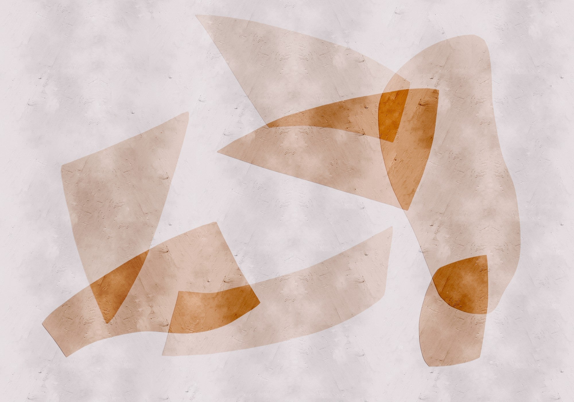 9000201 Shapes Orange Random Archist Mural by Coordonné