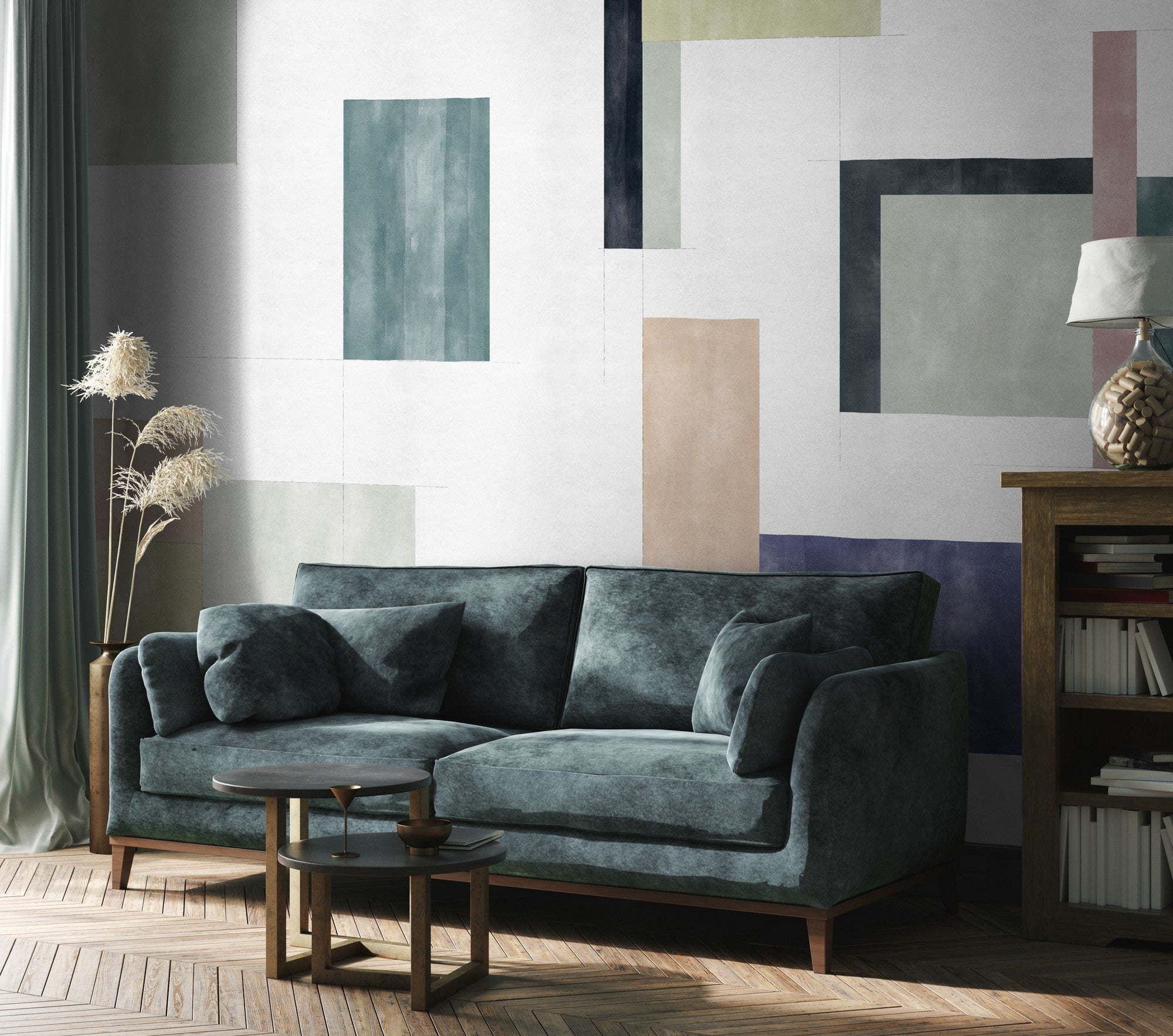 9000500 Color Study Multi (450 × 280 cm) Random Archist Mural by Coordonné