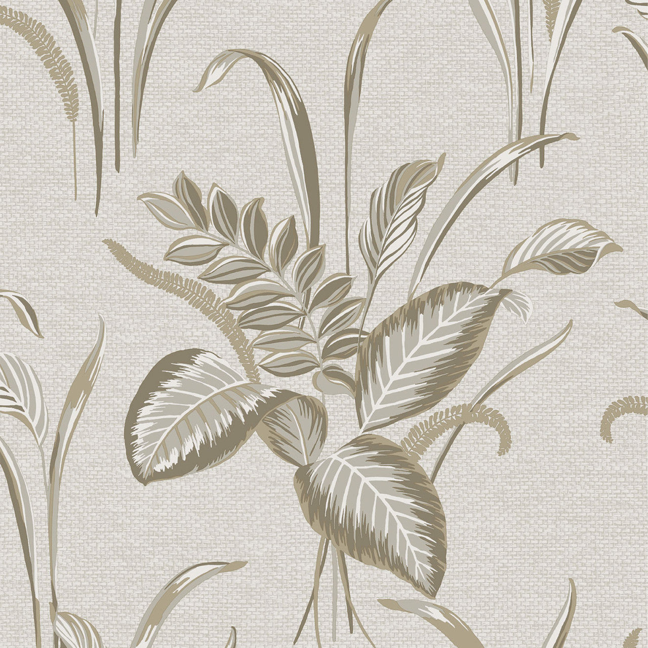 GB 9009 Palma Leaf Mocha and Champange Wallpaper By Belgravia Zambaiti Parati