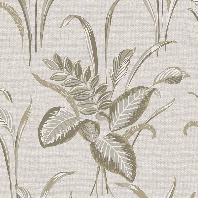 GB 9009 Palma Leaf Mocha and Champange Wallpaper By Belgravia Zambaiti Parati