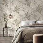 GB 9009 Palma Leaf Mocha and Champange Wallpaper By Belgravia Zambaiti Parati