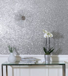 900900 Sequin Sparkle Silver Wallpaper By Arthouse