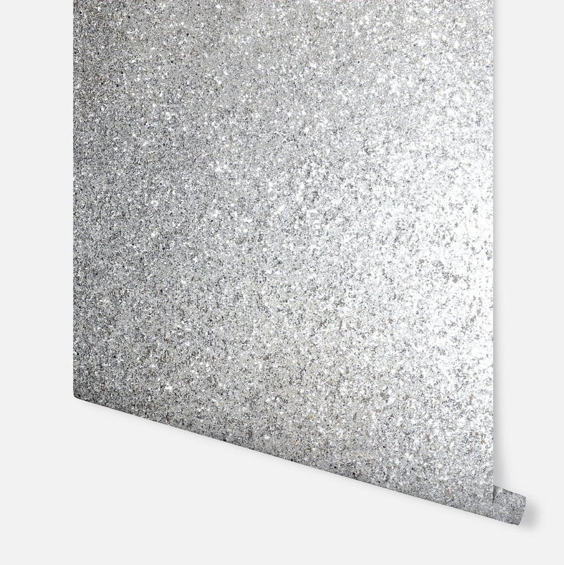 900900 Sequin Sparkle Silver Wallpaper By Arthouse