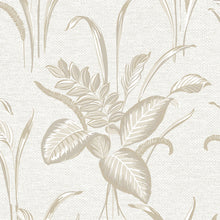 GB 9011 Palma Leaf White and Champange Wallpaper By Belgravia Zambaiti Parati