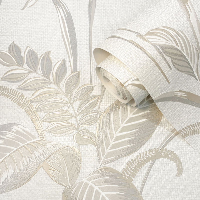 GB 9011 Palma Leaf White and Champange Wallpaper By Belgravia Zambaiti Parati