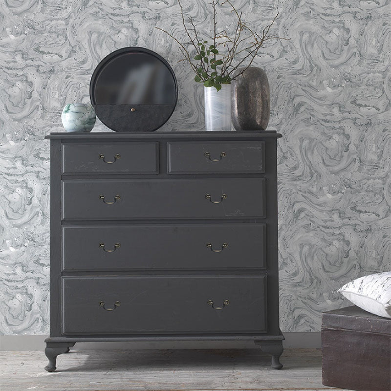 90122 Azurite Grey and Silver Wallpaper By Holden DŽcor