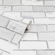 902009 Diamond White Brick Wallpaper By Arthouse