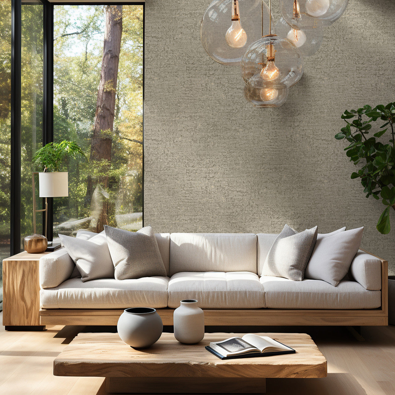 9026 Concrete Dark Beige Wallpaper by Belgravia