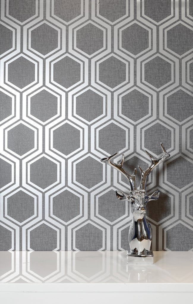 906601 Luxe Hexagon Wallpaper By Arthouse