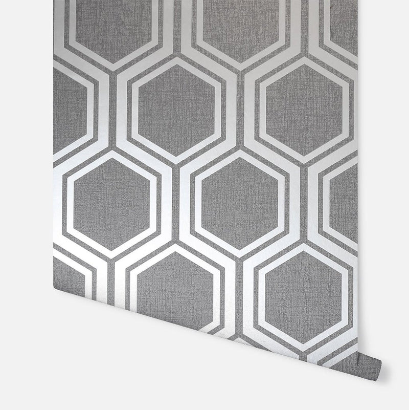906601 Luxe Hexagon Wallpaper By Arthouse