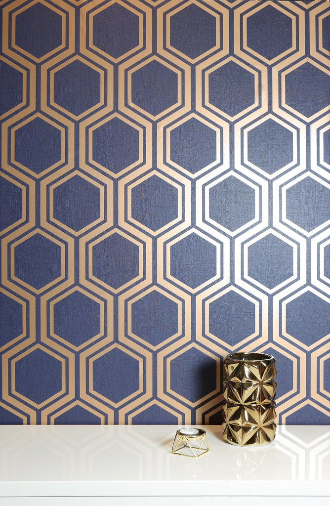 906604 Luxe Hexagon Wallpaper By Arthouse
