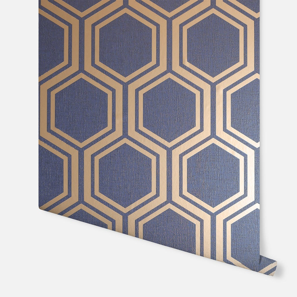 906604 Luxe Hexagon Wallpaper By Arthouse