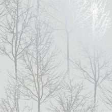 90760 Rhea Zandra Trees Grey and Silver Wallpaper By Holden Decor