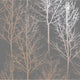 Rhea Zandra Trees Grey and Rose Gold Wallpaper By Holden Decor