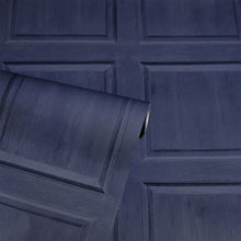 909601 Navy Washed Wood Panel Wallpaper by Arthouse