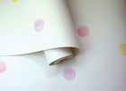 91000 Watercolour Polka Dots Pink Yellow Wallpaper by Holden Decor