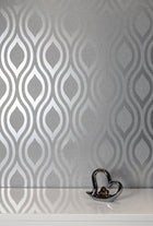910204 Luxe Ogee Wallpaper By Arthouse