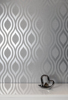910204 Luxe Ogee Wallpaper By Arthouse