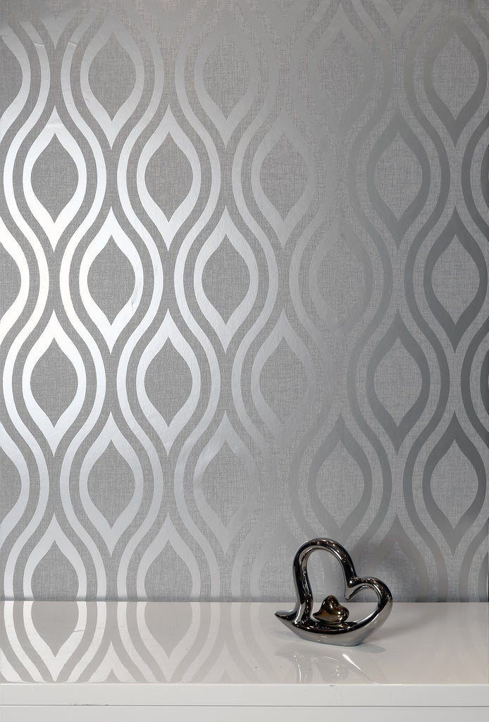 910204 Luxe Ogee Wallpaper By Arthouse