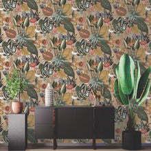 91191 Wonderland Tropical Metallic Gold Wallpaper by Holden Decor