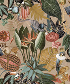 91191 Wonderland Tropical Metallic Gold Wallpaper by Holden Decor