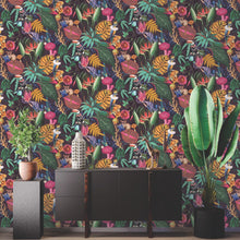 91192 Wonderland Tropical Plum Wallpaper by Holden Decor