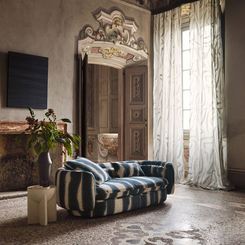 9144/01 Contour Sheer Whitewash Tsauri Fabric by Black Edition