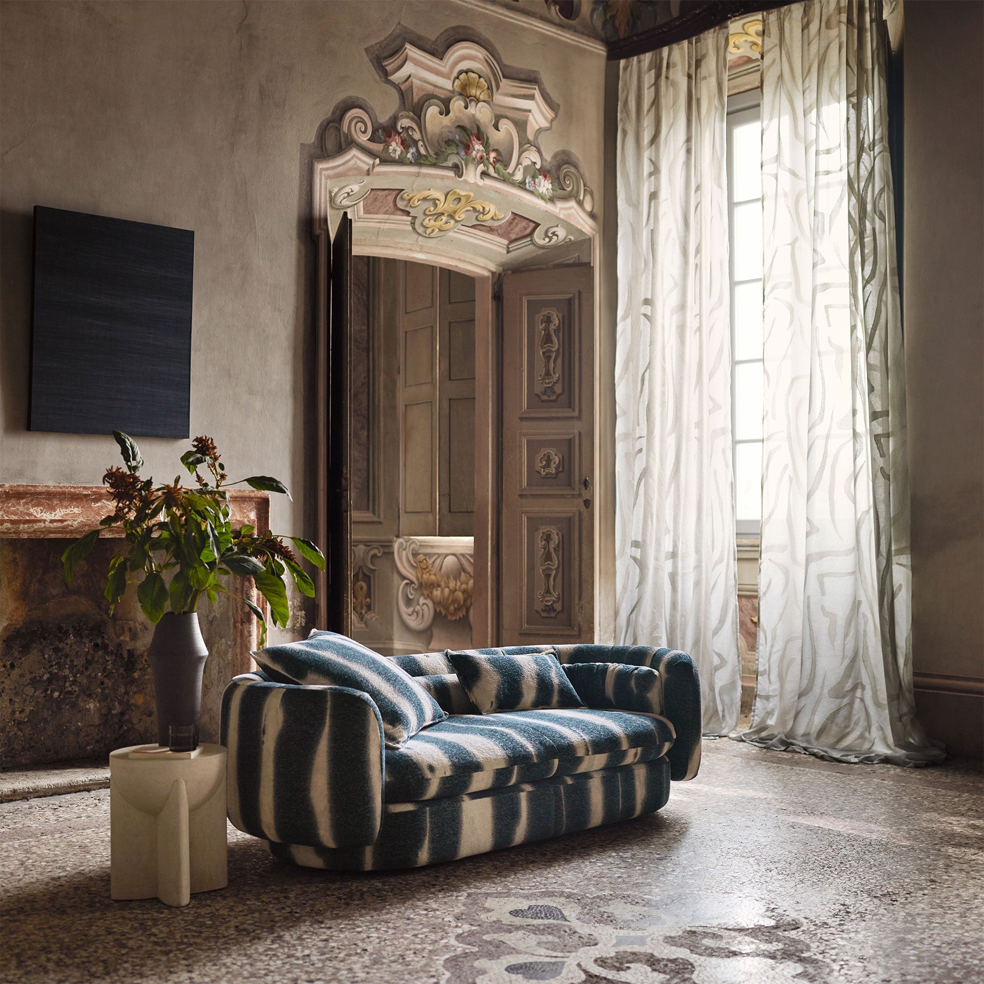 9144/02 Contour Sheer Mojave Tsauri Fabric by Black Edition