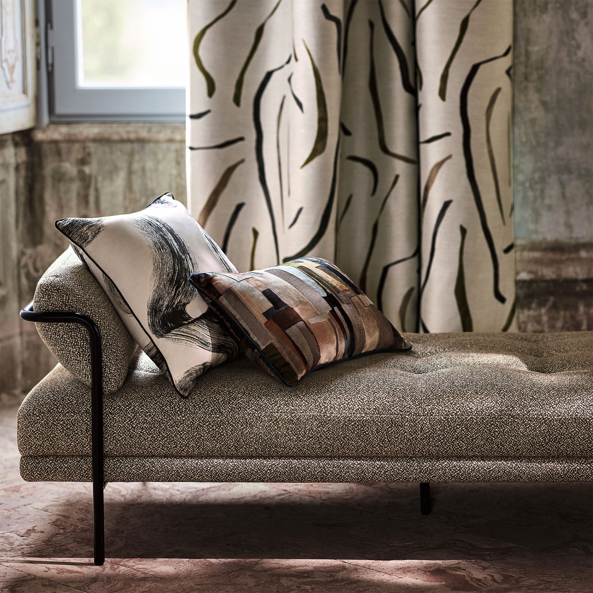 9156/01 Arno Stucco Arkose Fabric by Black Edition