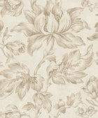 9156 Archive Flower Warm White Flowers Wallpaper by Boråstapeter - Flat