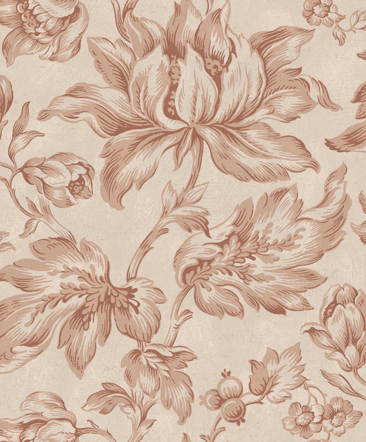 9157 Archive Flower Soft Red Flowers Wallpaper by Boråstapeter - Flat