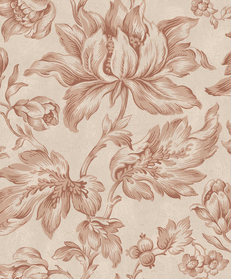 9157 Archive Flower Soft Red Flowers Wallpaper by Boråstapeter - Flat