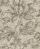 9158 Archive Flower Greige Flowers Wallpaper by Boråstapeter - Flat