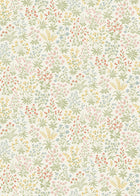 9159 Vildflora Warm White / Multi Flowers Wallpaper by Boråstapeter - Flat