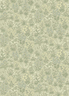 9160 Vildflora Gentle Green Flowers Wallpaper by Boråstapeter - Flat