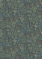 9161 Vildflora Deep Blue Flowers Wallpaper by Boråstapeter - Flat