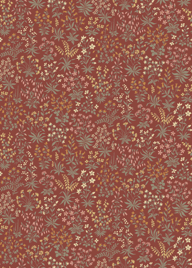 9162 Vildflora Rich Red Flowers Wallpaper by Boråstapeter - Flat